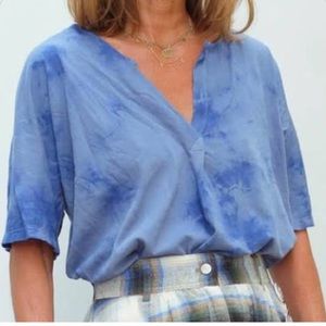 NWT Raquel Allegra Tiedye Henley Tee